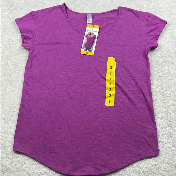 Alternative Apparel Magenta Short Sleeve Tee - Picture 1 of 12